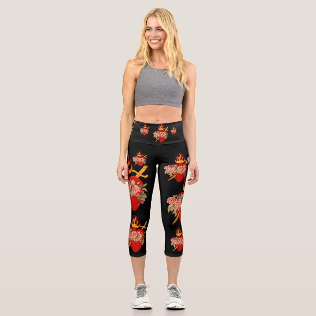 Inmaculado Heart Capri Leggings (Anverso)