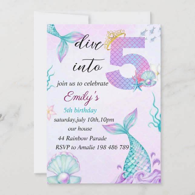 Inmersión en la invitación a la sirena de los cinc (Anverso)