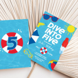 Inmersión en la invitación de los cinco cumpleaños