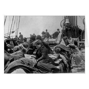 Inmigrantes a bordo del barco de vapor