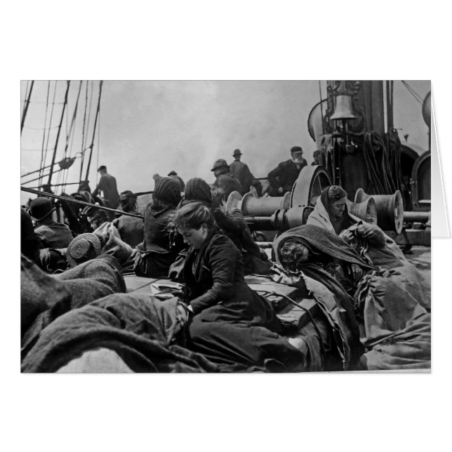 Inmigrantes a bordo del barco de vapor (Anverso (Horizontal))