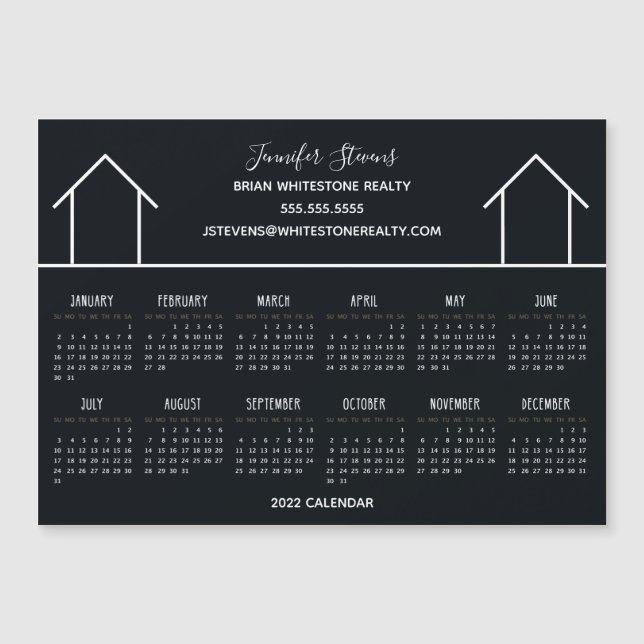 Inmobiliaria Black 2022 Calendar Magnet (Anverso)