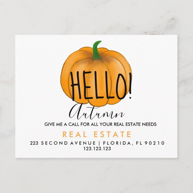 inmobiliaria Invitación de remisiones de otoño pos (Anverso)