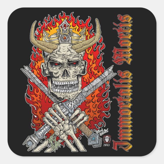 Inmortalis Mortis pegatina de Muerte Inmortal Pobr (Anverso)