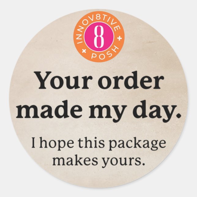 Innov8tive Posh su pegatina de pedidos (Anverso)