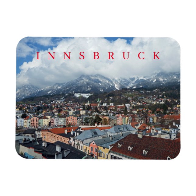 Innsbruck imán de nevera con vistas panorámicas (Horizontal)