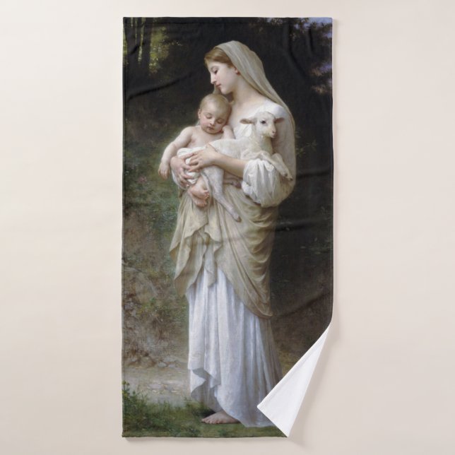 Inocencia (Madonna y niño), Bouguereau (Toalla de baño)