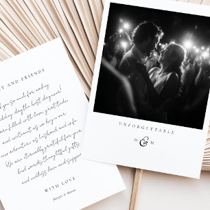 "Inolvidable" Foto Tarjeta de agradecimiento
