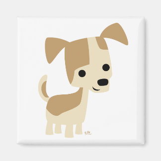 Inquisitivo pequeño imán de personalizado de perro