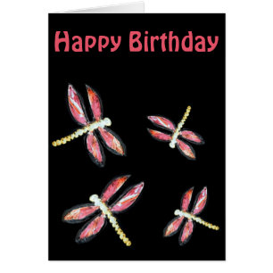 Insect Art Dancing Pink Dragonfly