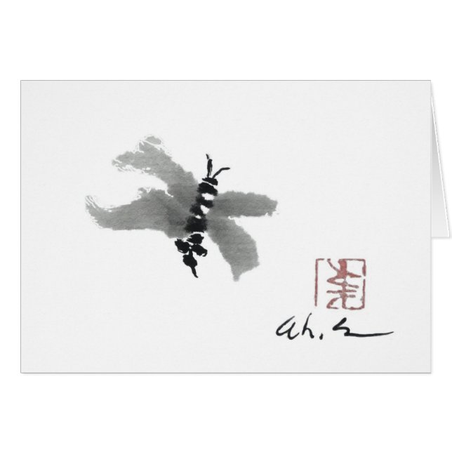 Insecto, Sumi-e de Andrea Erickson (Anverso (Horizontal))