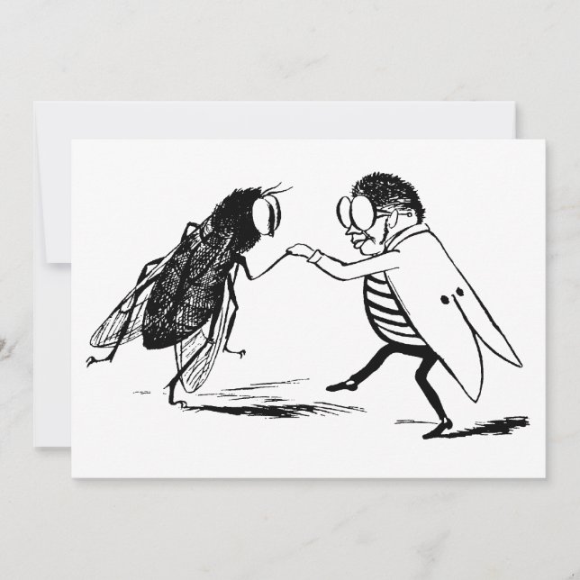 Insectos antiguos bailando; Mosca azulada (Anverso)