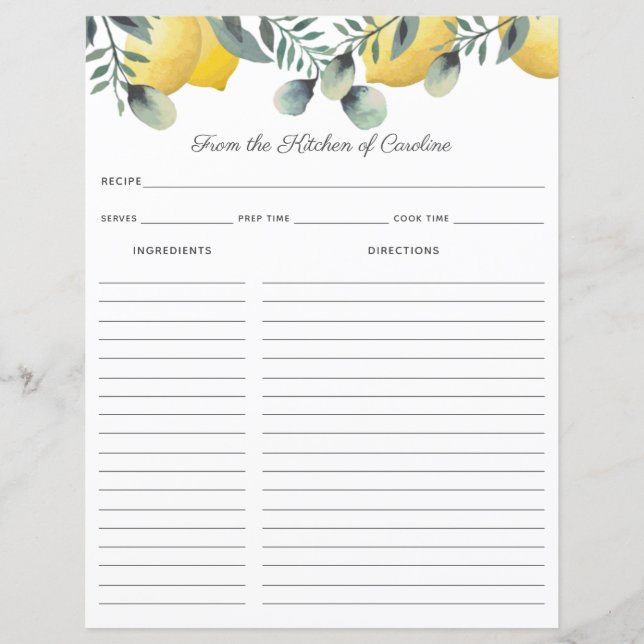 Inserción de la tarjeta de unión de la receta de L (Anverso)