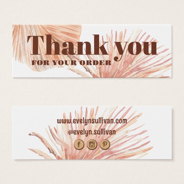 inserción de minipaquete tropical boho (Anverso y reverso)