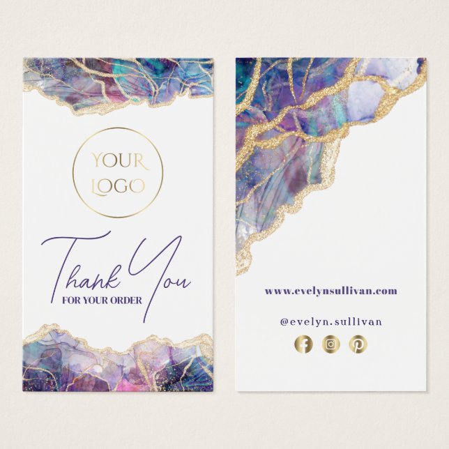 Inserción de paquete opal púrpura (Anverso y reverso)