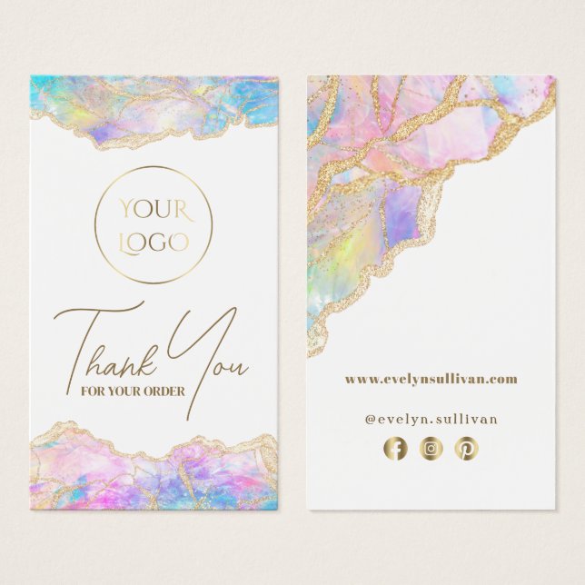 inserción de paquete opal rosa azul (Anverso y reverso)