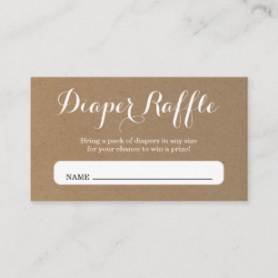 Inserción de Raffle Diaper para la invitación a Ba
