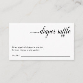 Inserción de Raffle Diaper para la invitación a Ba