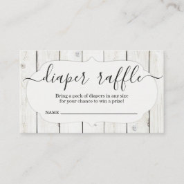 Inserción de Raffle Diaper para la invitación a Ba