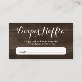 Inserción de Raffle Diaper para la invitación a Ba