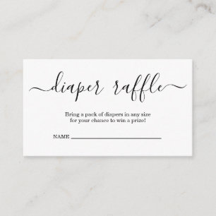 Inserción de Raffle Diaper para la invitación a Ba
