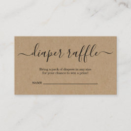 Inserción de Raffle Diaper para la invitación a Ba