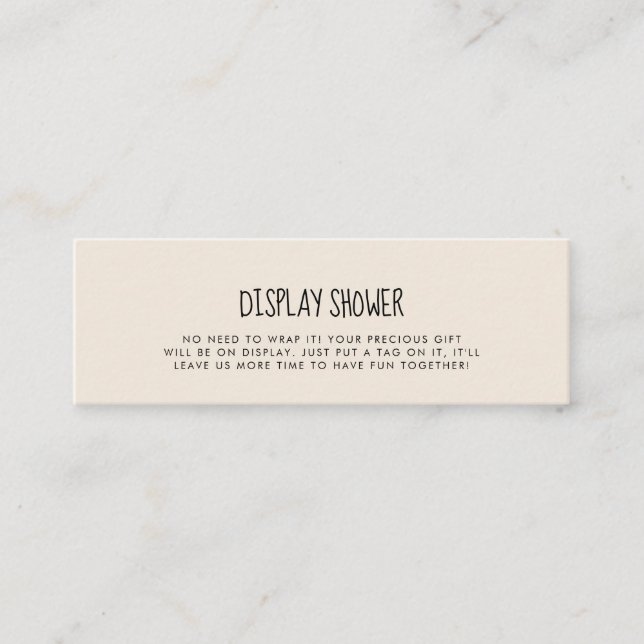 Inserción de tarjeta de ducha de pantalla moderna (Anverso)