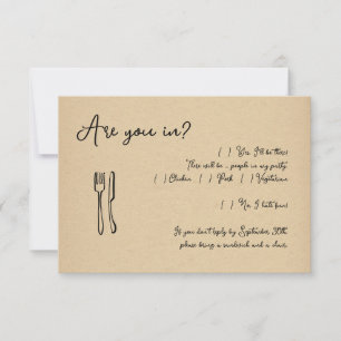 Inserción de tarjeta de respuesta de invitación a