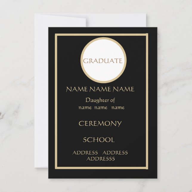 INSERCIÓN DE TARJETA PLANA DE NEGRO Y ORO— CON/O S (Anverso)