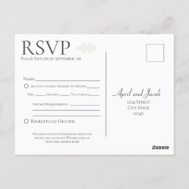 Inserción de tarjeta postal RSVP Boho Wedding