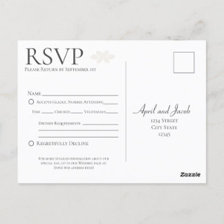 Inserción de tarjeta postal RSVP Boho Wedding