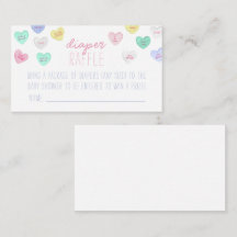 Inserción de tarjeta Raffle de pañal