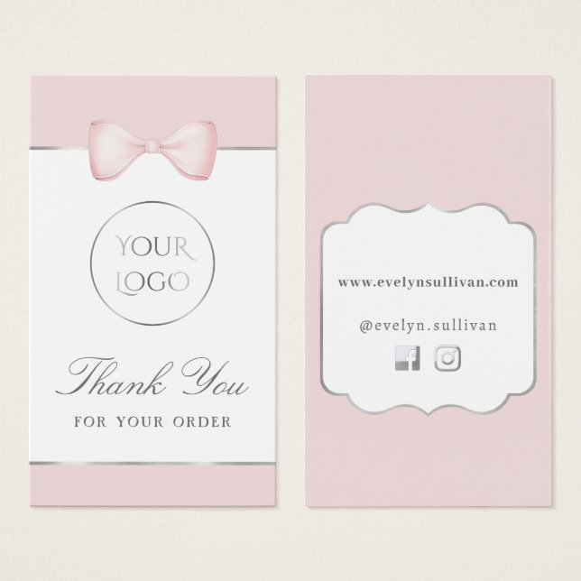 Inserción de un paquete de arco rosado de Coquee (Anverso y reverso)