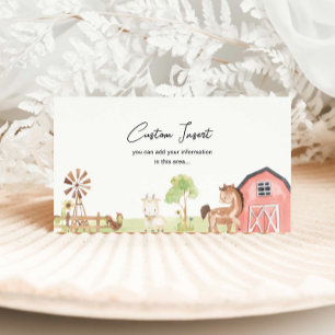 Inserciones de invitación de Personalizado Baby Sh