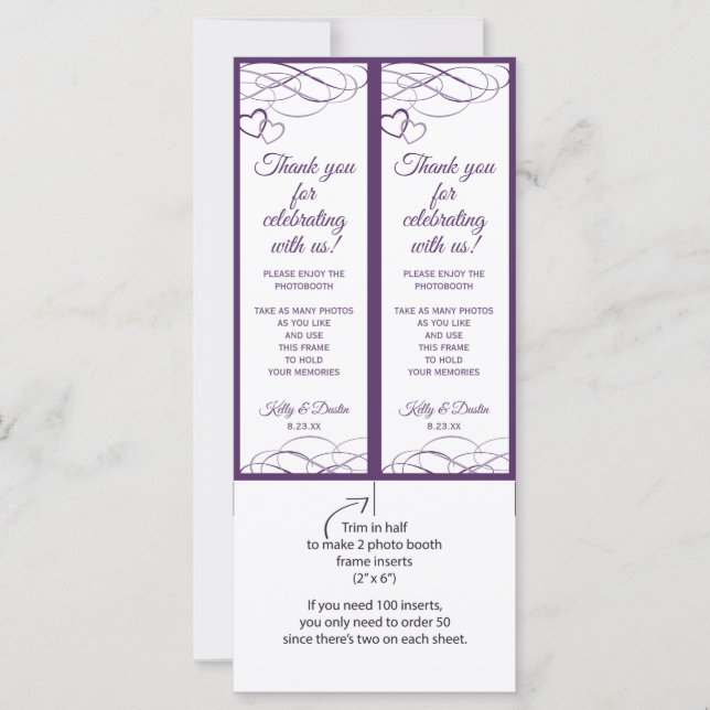 Inserciones de marco de la cabina de fotos | Amado (Anverso)