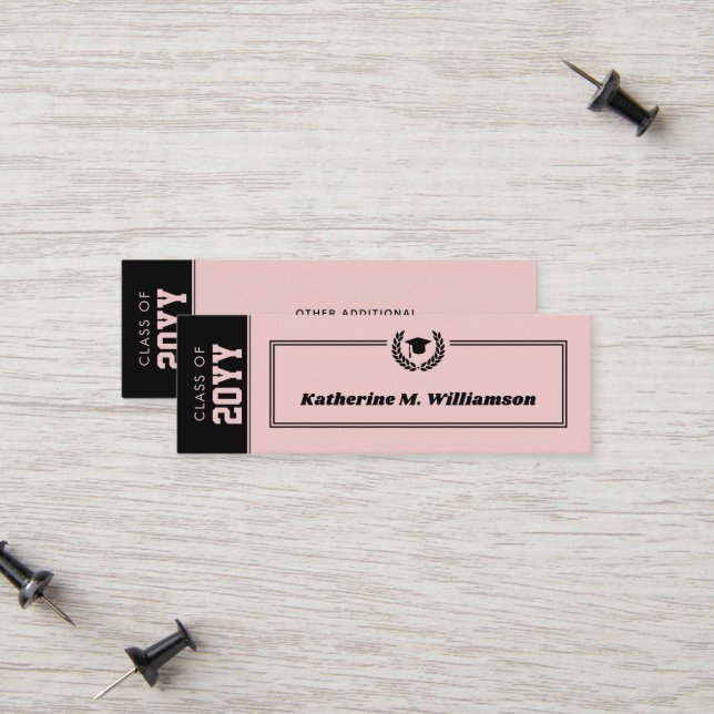 Inserciones de tarjeta de nombre de graduación mod (Anverso/Reverso In Situ)