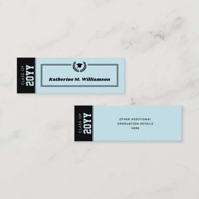 Inserciones de tarjeta de nombre de graduación mod (Anverso / Reverso)