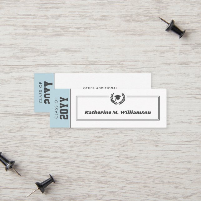 Inserciones de tarjeta de nombre de graduación mod (Anverso/Reverso In Situ)