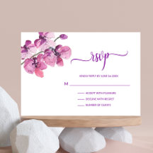 Insertar Boda de Orquídea Púrpura RSVP