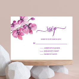 Insertar Boda de Orquídea Púrpura RSVP