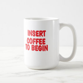Insertar café para comenzar la taza de café
