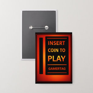 Insertar moneda para jugar Botón de Gamertag perso