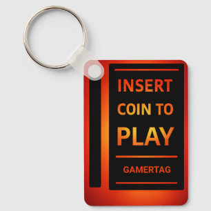 Insertar moneda para jugar llavero de Gamertag per