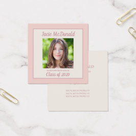 Insertar perfil de foto de graduación rosada