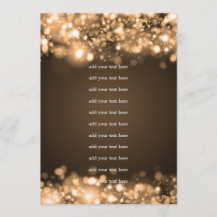 Insertar Programa de Boda Luces Brillantes Dorado