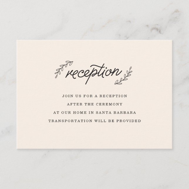 Insertar recepción de flores silvestres (Anverso)