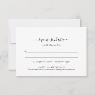 Insertar tarjeta de respuesta de invitación a boda