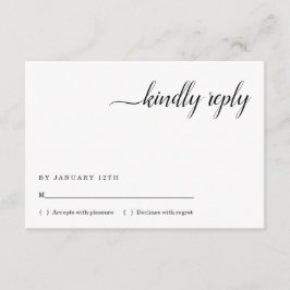 Insertar tarjeta de respuesta de invitación Minima