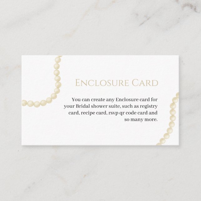 Insertar tarjeta | Ducha de las perlas y del prose (Anverso)