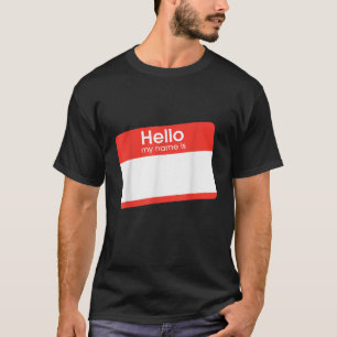 Inserte camiseta gigante Hola mi nombre es su prop